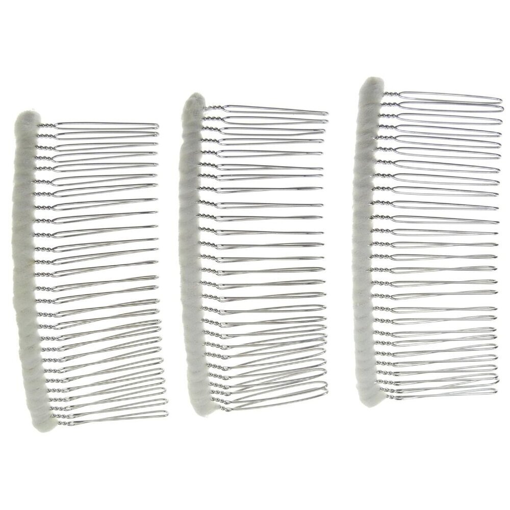 Hair Comb Ivory Tulle Wrap 27 Teeth Bridal Wedding DIY Craft Set